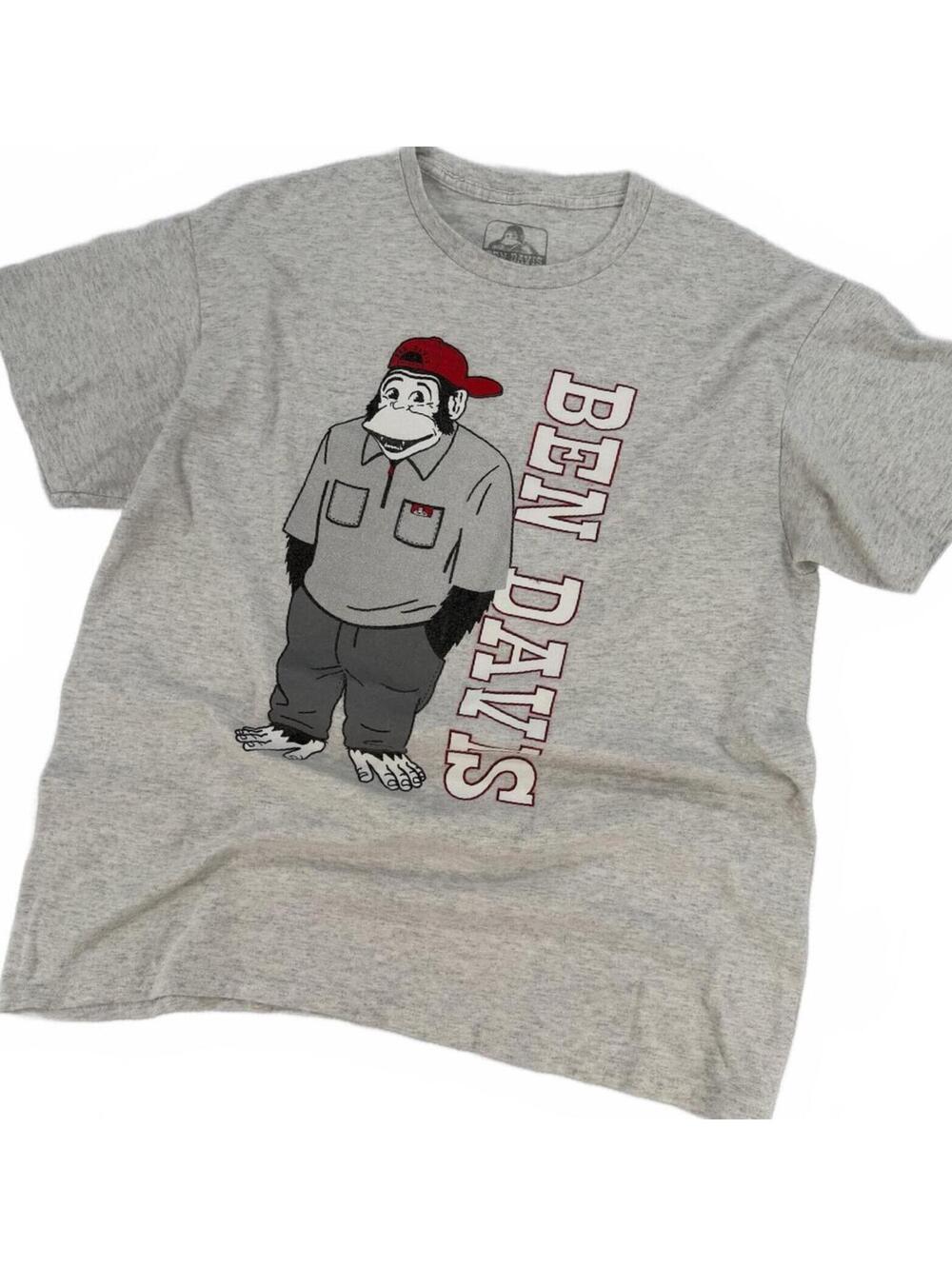 Ben Davis T-Shirt Large Gray Graphic Streetwear Vintage